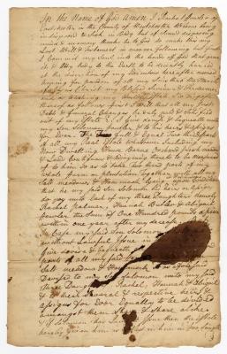 Probated will of Rachel Fowler, 1761