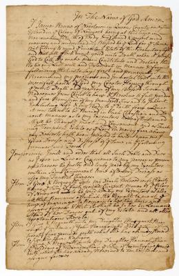 Probated will of James Renne, 1761