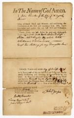 Probated will of John Parsons, 1761