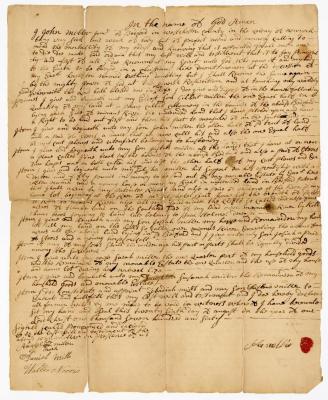 Probated will of John Miller, 1761