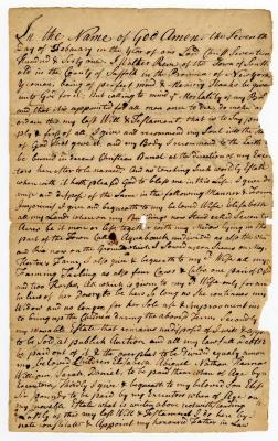 Probated will of Walter Reeve, 1761