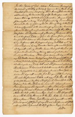 Probated will of Lourens Kortregt, 1761