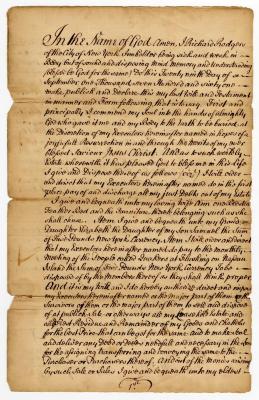Probated will of Richard Rodgers, 1761