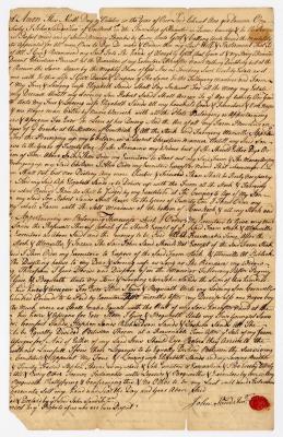 Probated will of John Sands Jr., 1761