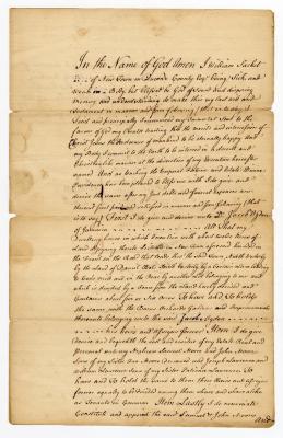 Probated will of William Sackett, 1761