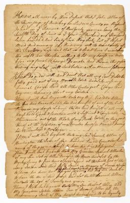 Probated will of John Allen, 1762