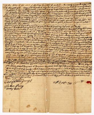 Probated will of Nathan Benjamin, 1763