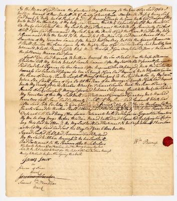 Probated will of William Bowness, 1762