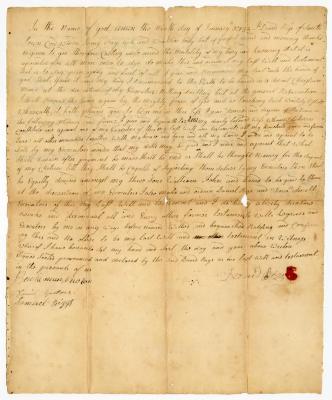 Probated will of David Biggs, 1762