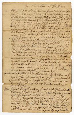 Probated will of Daniel Betts, 1762