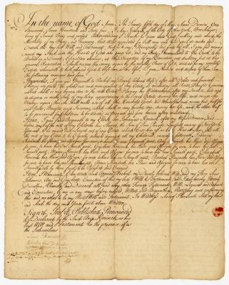 Probated will of Ary Koninck, 1762