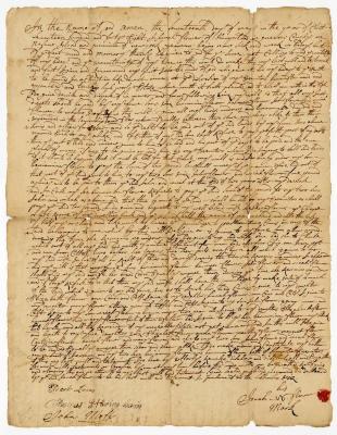 Probated will of Jonah Flower, 1762