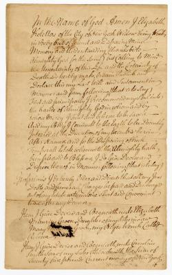 Probated will of Elizabeth Keteltas, 1762