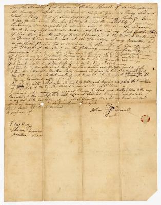 Probated will of Arthur Howell, 1762