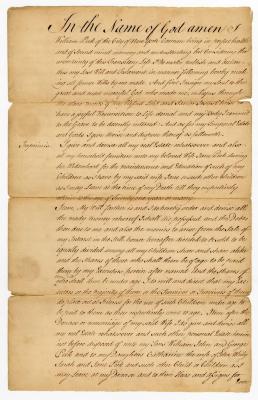 Probated will of William Peck, 1762