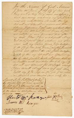 Probated will of John McInvin, 1762