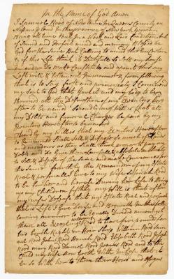Probated will of Samuel Reed, 1762
