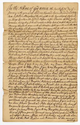 Probated will of Arthur Murphy, 1762