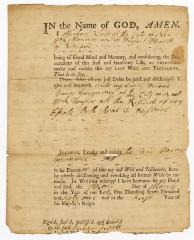 Probated will of Michael Wood, 1762