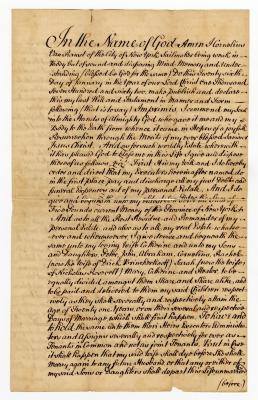 Probated will of Cornelius Van Ranst, 1762