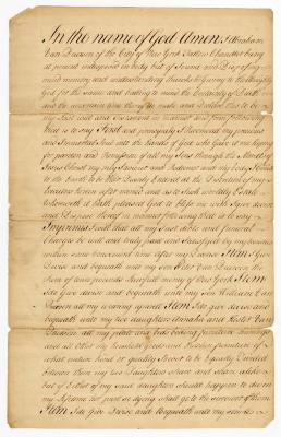Probated will of Abraham Van Deursen, 1762