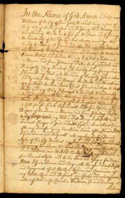 Probated will of John Waldron, 1762