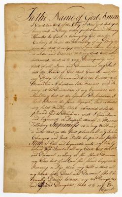 Probated will of Gerrit Van Wert, 1762