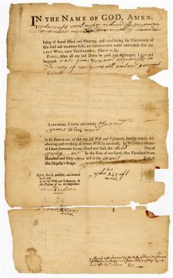 Probated will of John Craft, 1763