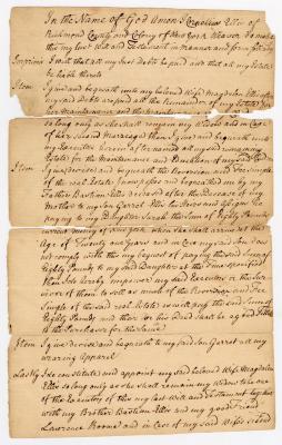 Probated will of Cornelius Ellis, 1763