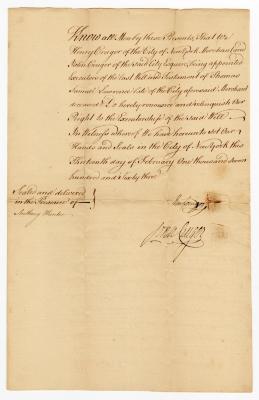 Probated will of Thomas Samuel Lawrence, 1763