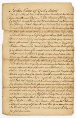 Probated will of John Benson, 1763