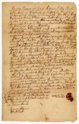 Probated will of Asa Budd, 1763