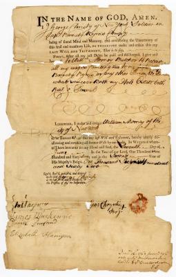 Probated will of George Christy, 1763