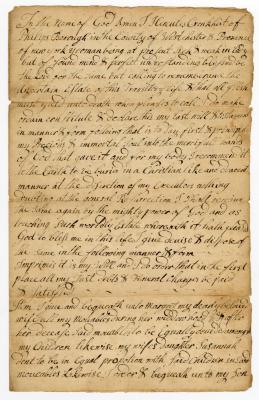 Probated will of Hercules Cronkheit, 1763