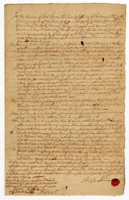 Probated will of John Crawford, 1763