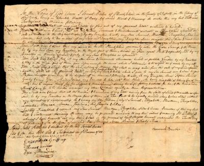 Probated will of Samuel Bebee, 1763