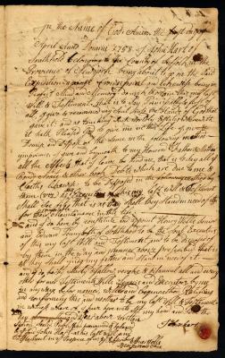 Probated will of John Hart, 1763