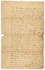 Probated will of Mary Lawrence, 1763