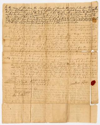 Probated will of Jonathan Hedges, 1763