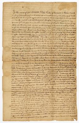 Probated will of John Foster, 1763