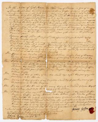 Probated will of Henry Griffin, 1763
