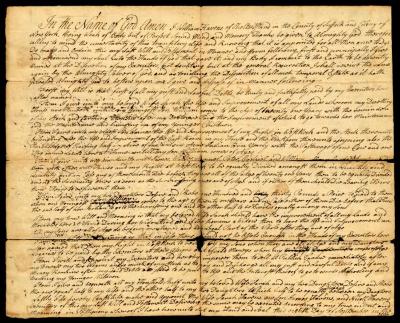 Probated will of William Havens, 1763
