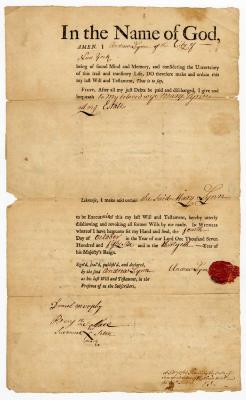 Probated will of Andrew Lynn, 1763
