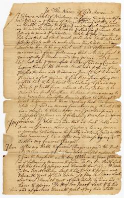 Probated will of Catrina Lent, 1763
