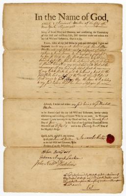 Probated will of Samuel Miller, 1763