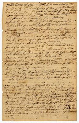 Probated will of James Wood, 1763