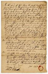 Probated will of John Bant, 1764