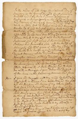 Probated will of Tunis Wortman, 1763