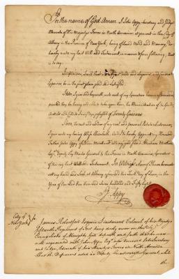 Probated will of John Appy, 1764