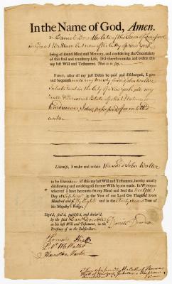 Probated will of Daniel Dowdle, 1764